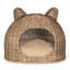 Lit pour chat en rotin tissé à la main avec coussin lavable à la machine Emiliann-1905004328