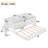 Twin With Built-In Bookshelves And Small Staircase, High-Quality Safety Rails, And Trundle,White-300984017-300984016