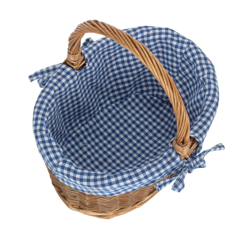 Bay Isle Home Wicker Decorative Basket, 22" H x 29" W x 20" D, Blue