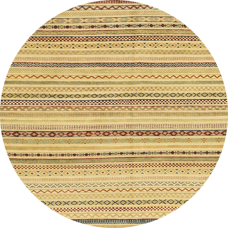 Abstract Indoor Rug, Round 7'