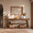 63" Solid Wood Console Table, 3-Tier Storage Narrow Sofa Table