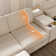 L-Shaped 6 Seats Modular Sectional Sofa with Storage Seats, Phone Holder and Console Table
