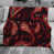 Noir / cachemire rouge