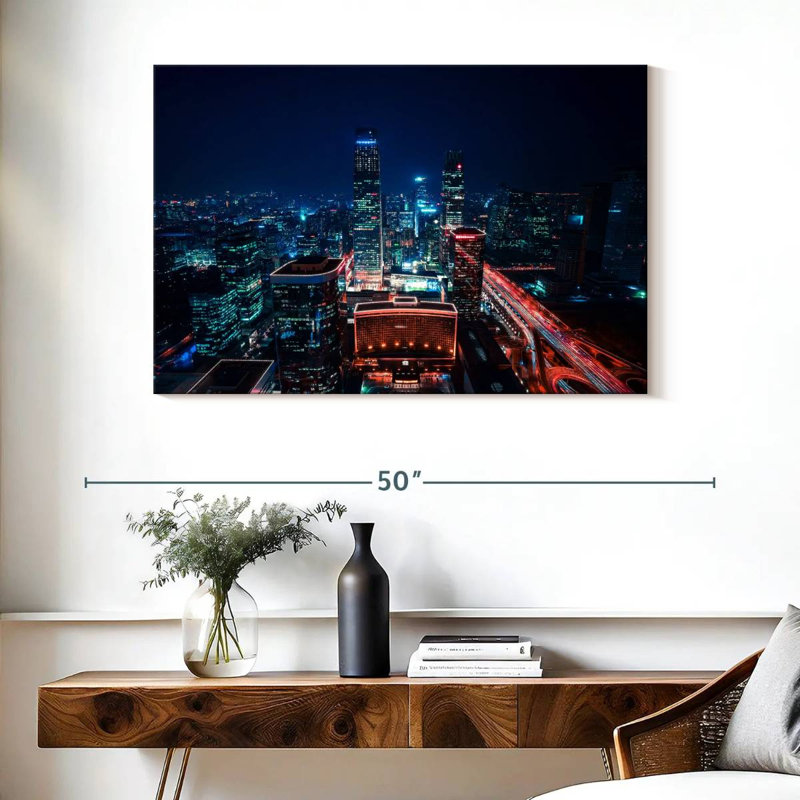 Beijing CBD Night, 26" H x 39" W