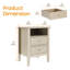 Amberrae 2 Drawer Bedside Table-1188240054