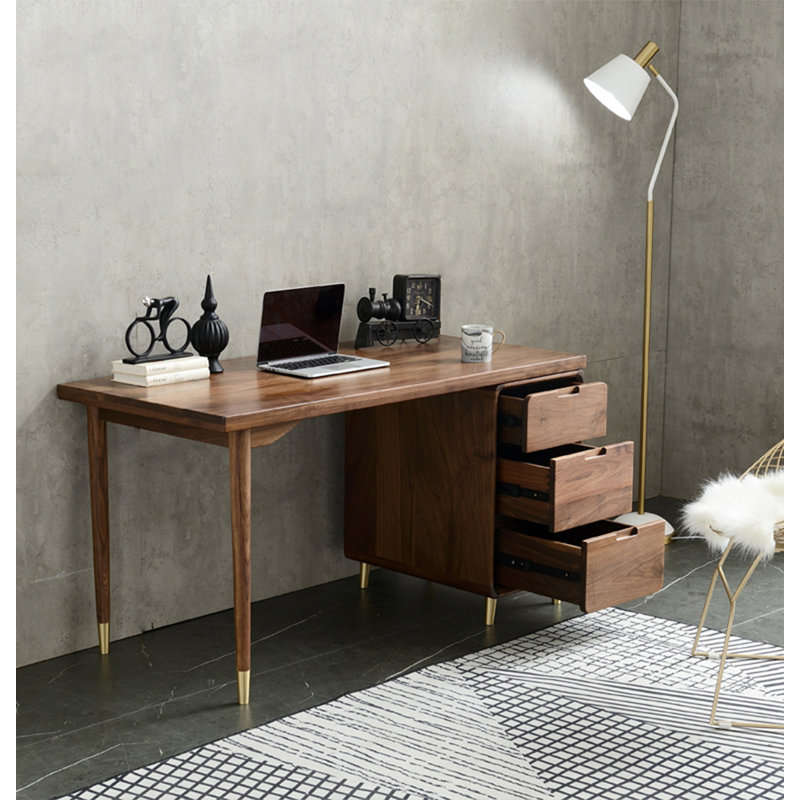 Bureau en bois massif Nordic, H 29,53 po x l 47,24 po x P 27,56 po