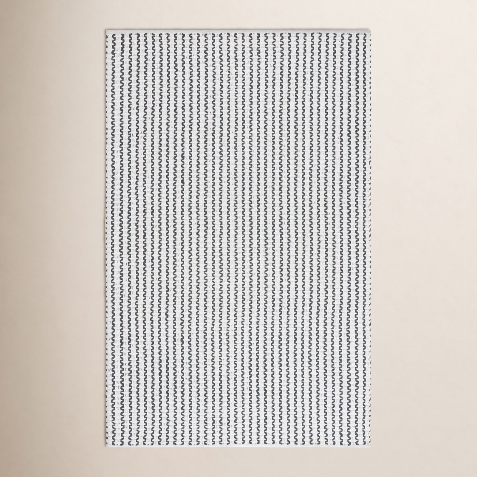 Cape Cod 451 Hand Woven Cotton Pile Chevron / Zig Zag Rug, Rectangle 6' x 9'