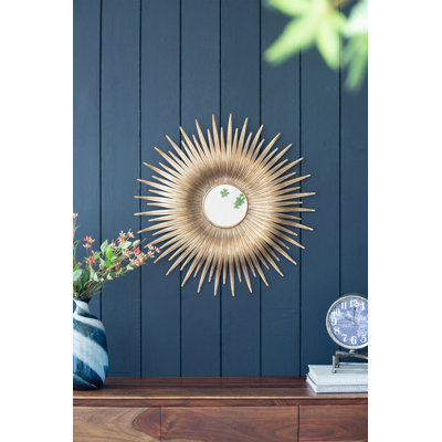 Miroir mural 28,3 "In Retro Design Sunburst