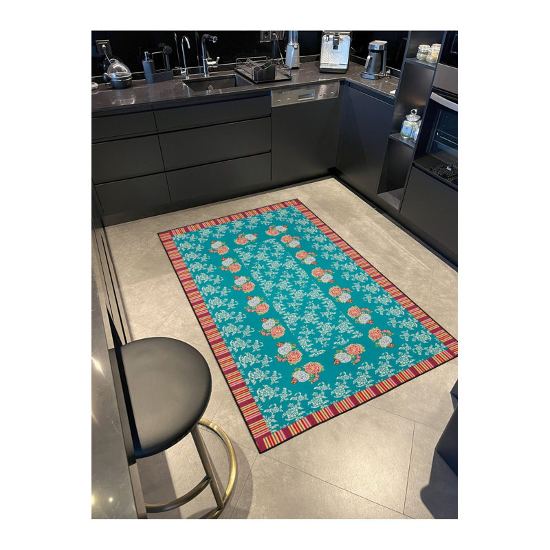 Tapis tissé à motif de fleurs Modern, Sous-tapis rectangulaire 5 pi 1 po x 7 pi 7 po inc