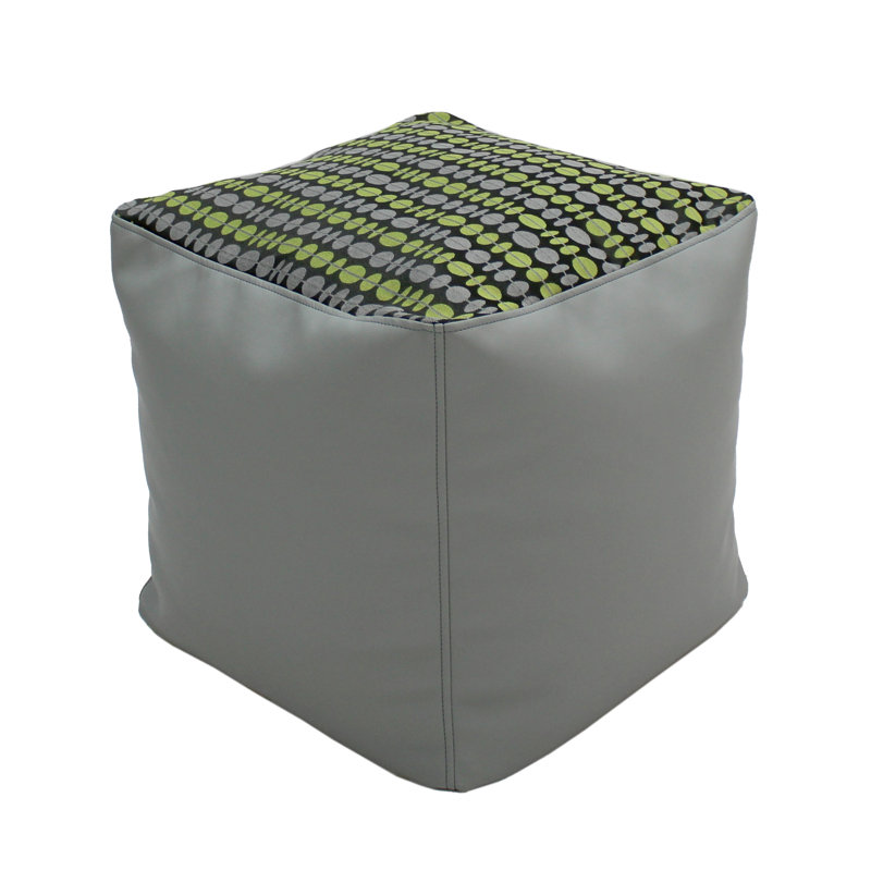 Pouf carré 18 po, Similicuir rétrograde électrique