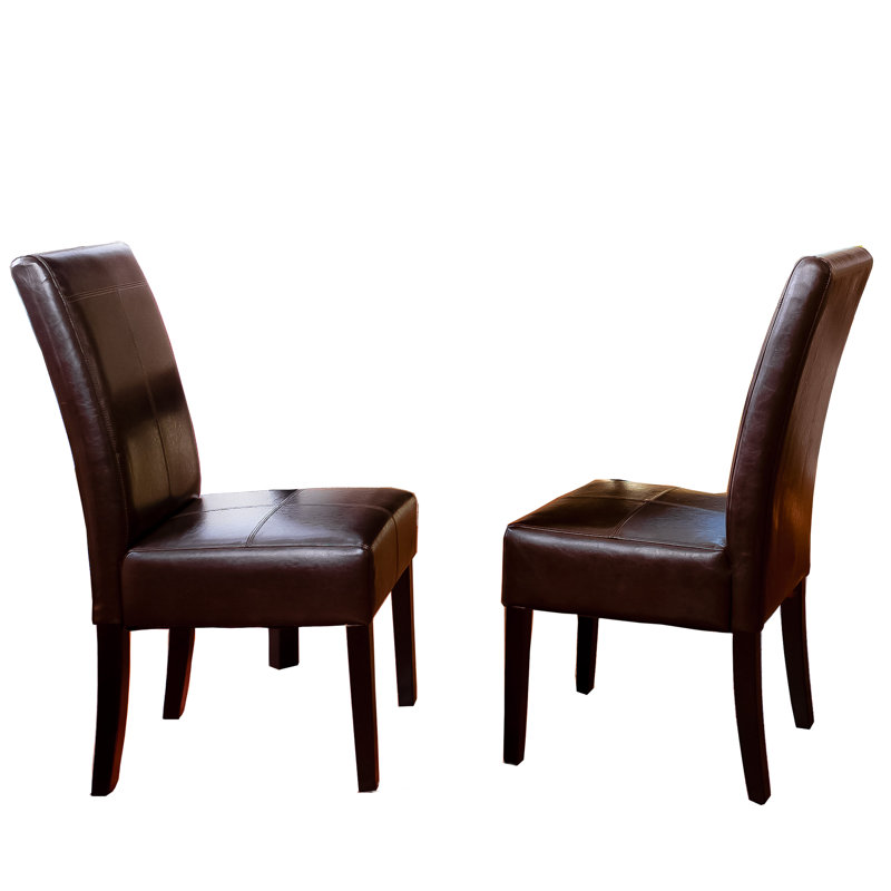 Chaises d'appoint rembourrées en similicuir Danielle, Espresso