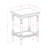 Bedford Bedside Table - Rectangle Modern End Table with Open Storage Shelf for Bedroom, Antique Mahogany-1250345711