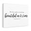 Beautiful In It's Time Ecclesiastes 3:11 - Wrapped Canvas Print-1663328009
