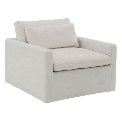 Stylish Swivel Accent Chair with Matching Toss Pillow for Living Space
