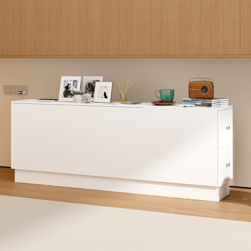 2-Door 2-Drawer Headboard With Strong Storage