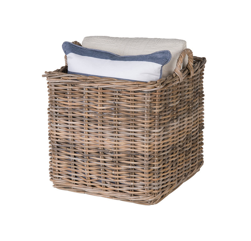 Beachcrest Home™ Ayriauna Wicker Basket, Large - 22" H x 20" W x 20" D