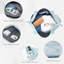 Ensemble de 6 valises rigides avec serrure TSA, valise à roulettes en ABS 14/16 / 20/24/28 pouces avec sac de voyage extensible, roulettes lisses à 360 °, poignée réglable