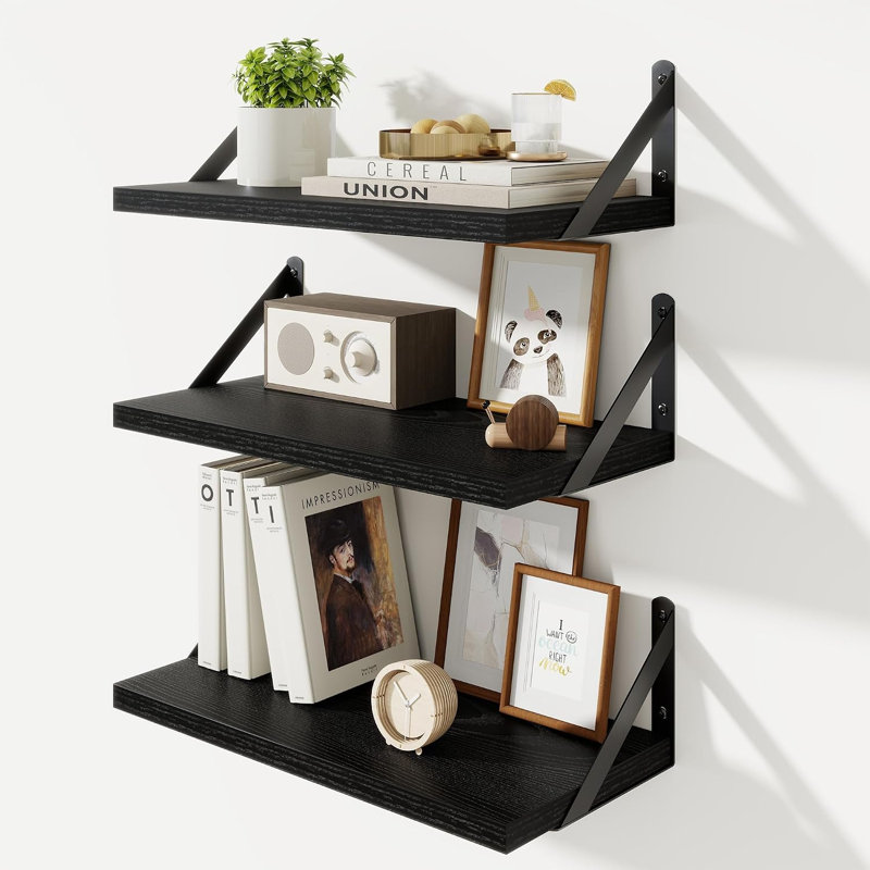3 Piece Wood Floating Shelf