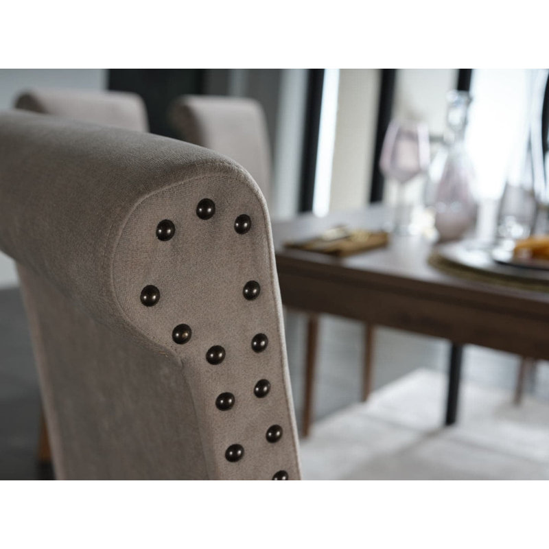 Chaise parsons rembourrée en velours Deatrick