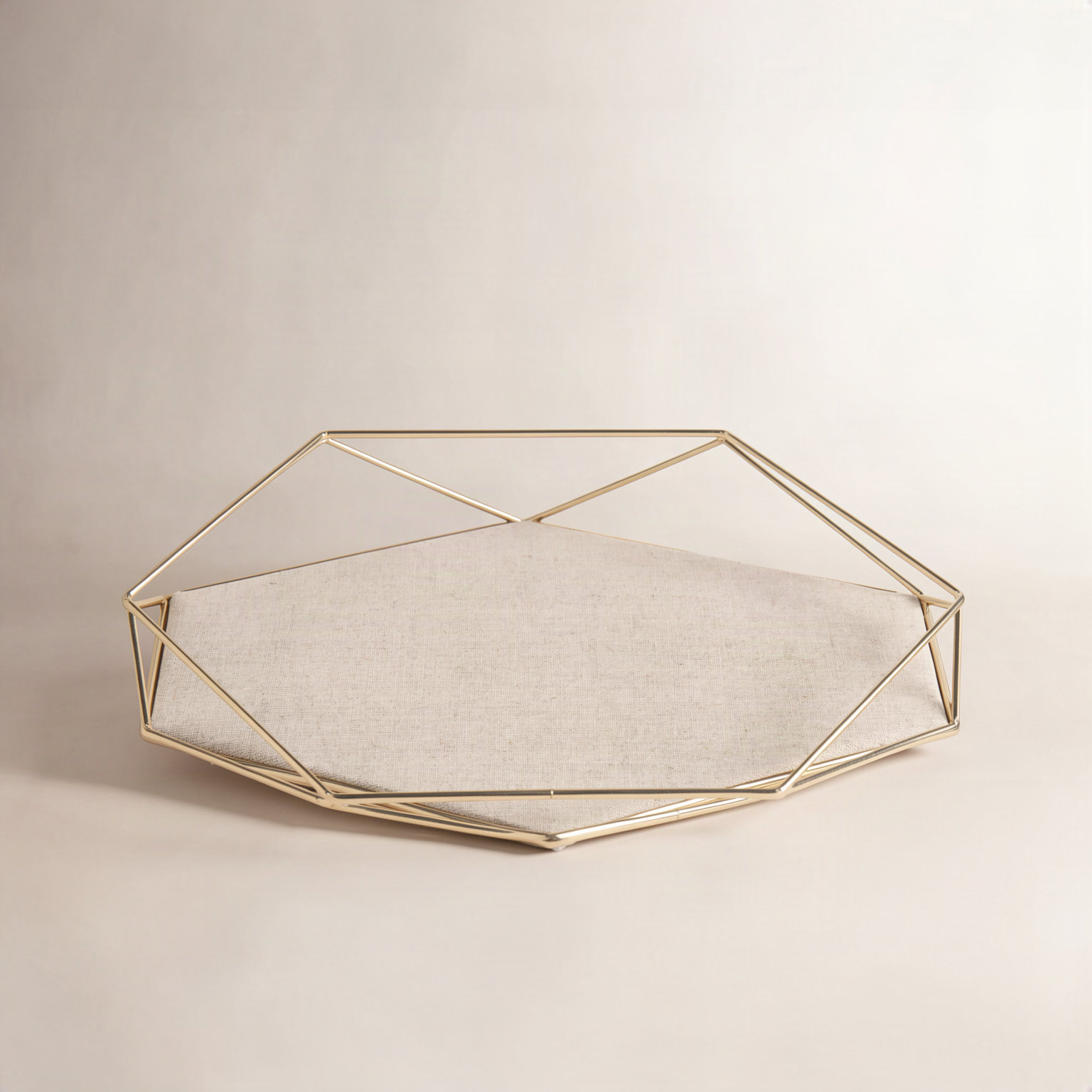 Prisma Metal Trinket Dish, Matte Brass