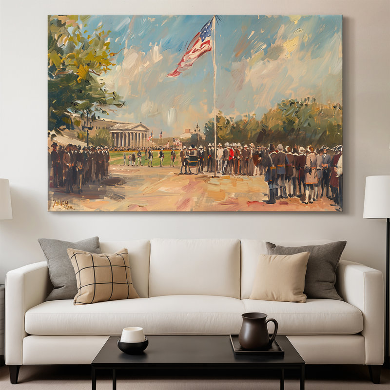«Raising the Colors Together» - Toile tendue avec châssis - Prêt à accrocher, 30X40
