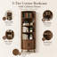 Bibliothèque de coin à 5 niveaux avec portes d'armoire