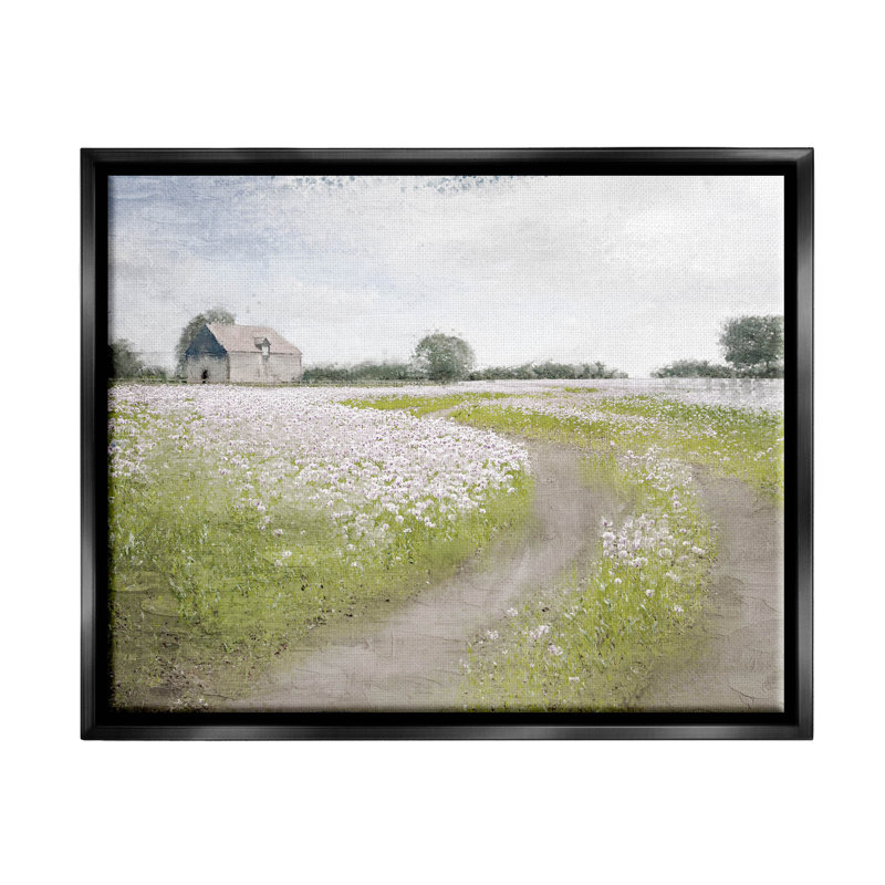Art mural sur toile flottant, "Country campagne prairie" par Kim Allen, H 17 po x l 21 po x P 1,7 po