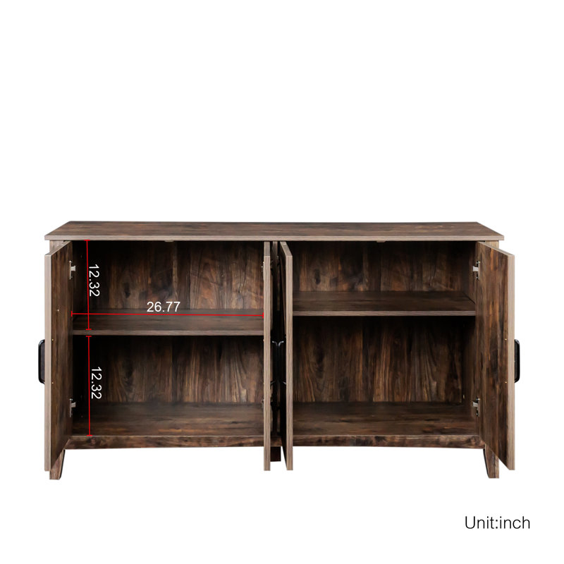 Crédence de rangement une pièce Cherronda, Espresso