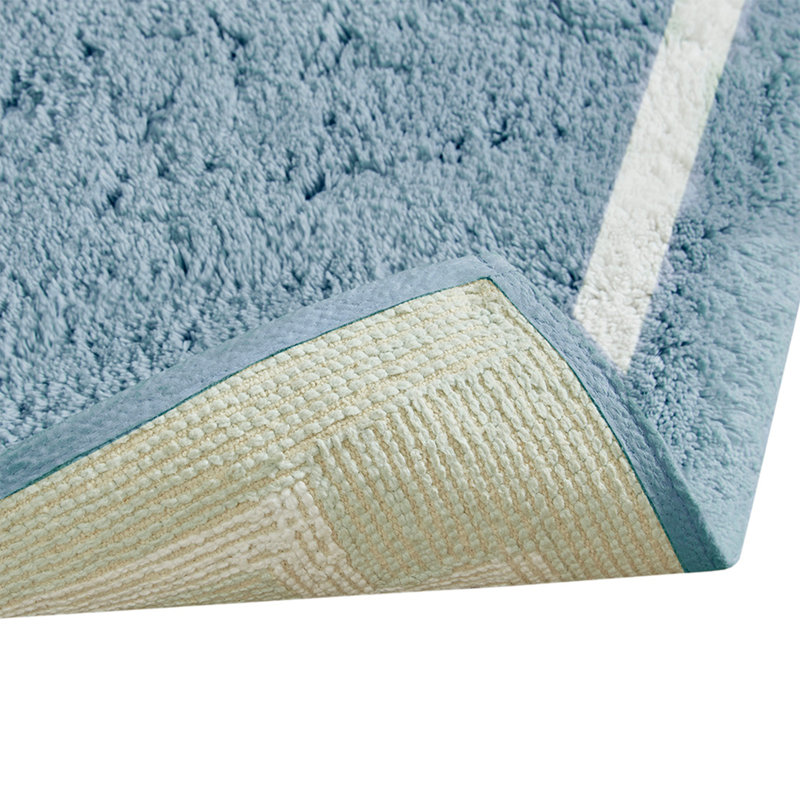 Premium Cotton Tufted Bath Mat - , Blue, Single - 40" L x 24" W