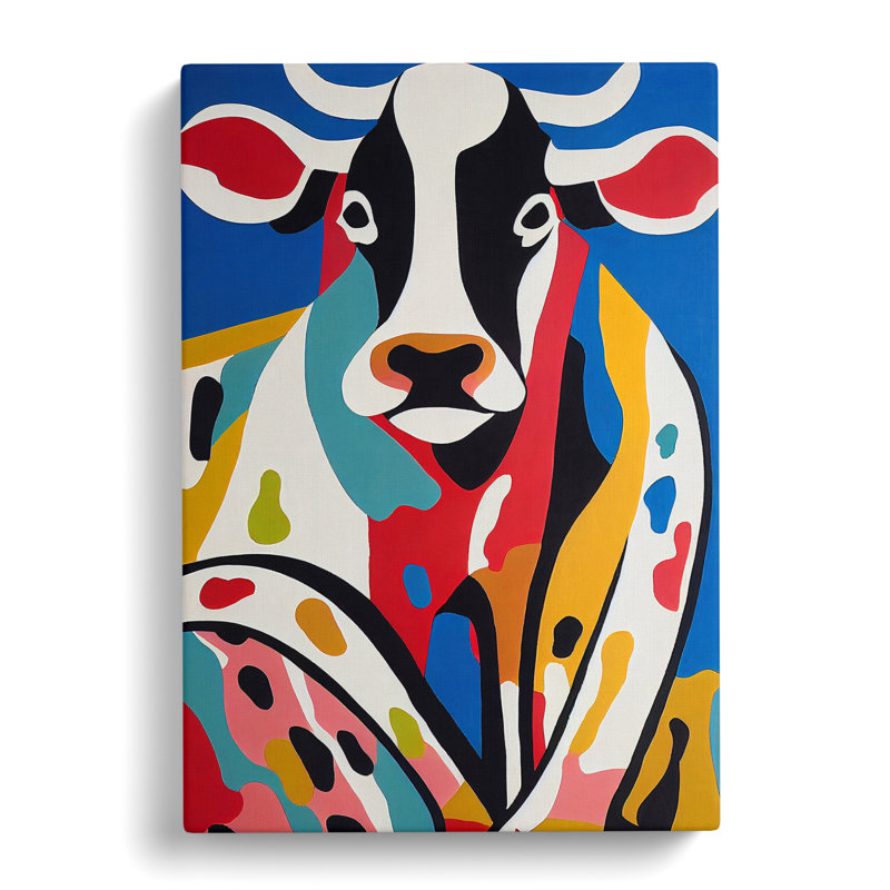 Abstract Cow - Wrapped Canvas, 50cm H x 35cm W x 3cm D