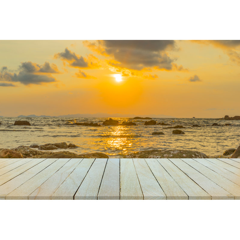 Sunset/Sunrise On Beach - Wrapped Canvas Print, 51cm H x 76cm W x 3.8cm D