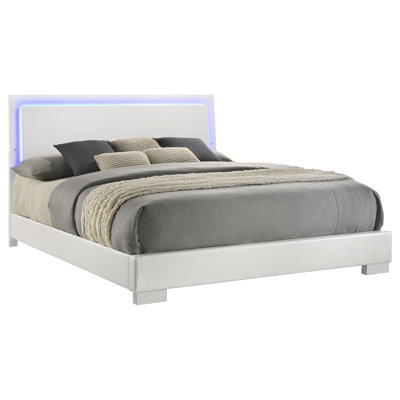 Strick & Bolton High Gloss Panel Bed With LED Lights