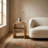 Clyde Modern Waterfall Edge Mango Wood End Table with Shelf-1046858550