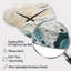 Gerrard moderne bleu et beige sable vue aérienne IV - plage sable nuage horloge en métal-2083964162