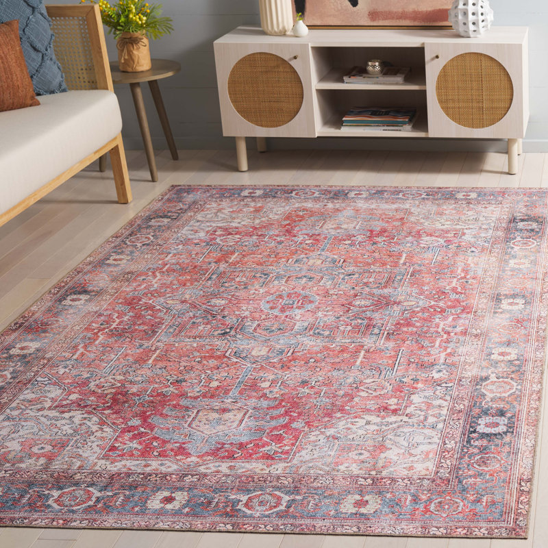 Adjuto Performance Machine Washable Oriental Rug, Rectangle 5'1" x 7'6"