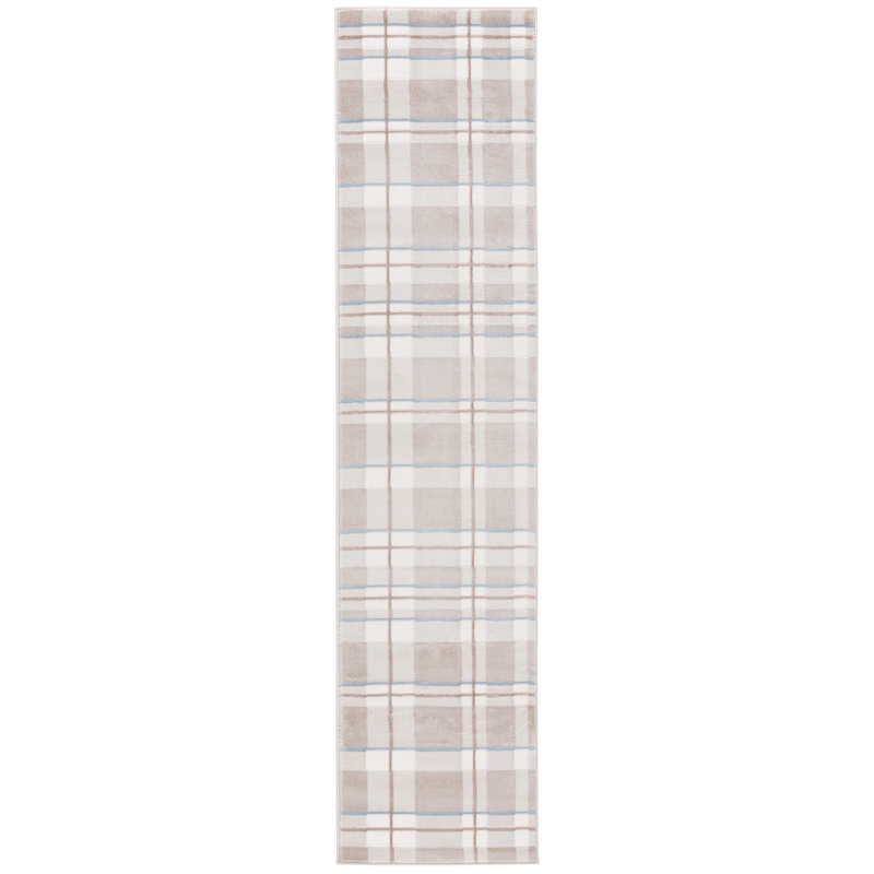 Arainna Performance Plaid Rug, Runner 2'3" x 8'
