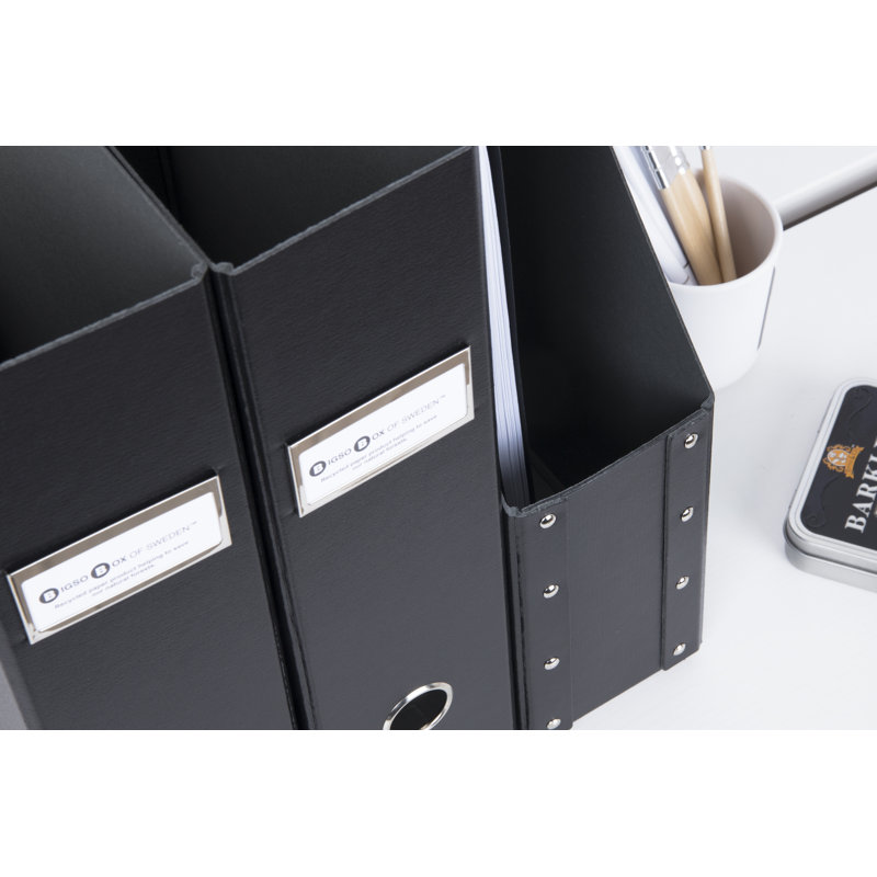 Fiona Fiberboard File Boxes, Black