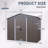 8Ft X 4Ft Outdoor Metal Storage Shed With Window And Metal Foundation-121341885