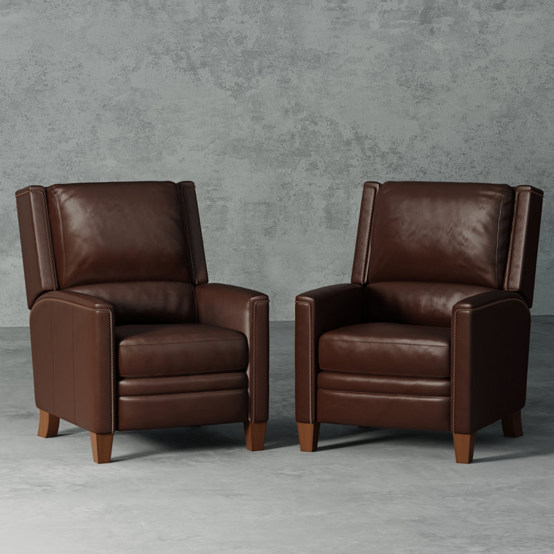 Ensemble de deux fauteuils inclinables manuels Sondrio, Espresso