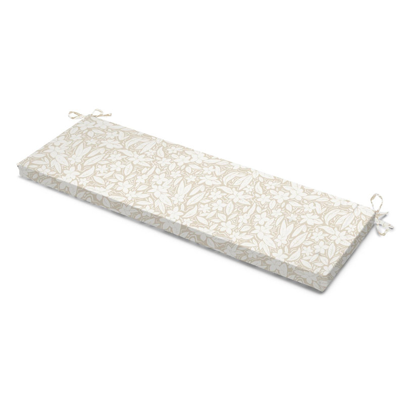 Blossom Bench Pad, Beige Floral
