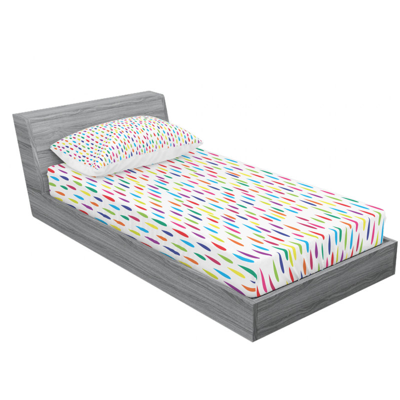 Microfiber Paisley Sheet Set, Twin XL Sheet Set with Fitted Sheet