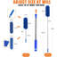 Extendable Feather 6PCS Duster Cleaning Kit Microfiber with Telescoping Extension Pole