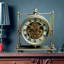 THE GEARS CLOCK Wall Clock with Real Moving Gears LU-LI_ 13 in Square SILVER-ANTIQUE