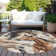 Machine Washable Indoor/Outdoor Cinead ACN1720 Beige Rug