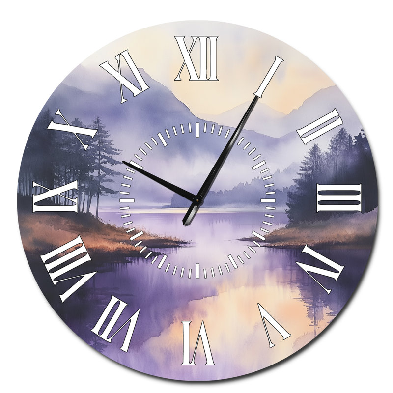 Horloge murale Loch Beyond the Mist, Surdimensionné