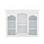 Armoire de rangement murale 35 po x 28 po avec porte miroir, armoire de salle de bain moderne avec miroir, armoire à pharmacie avec 6 tablettes ouvertes