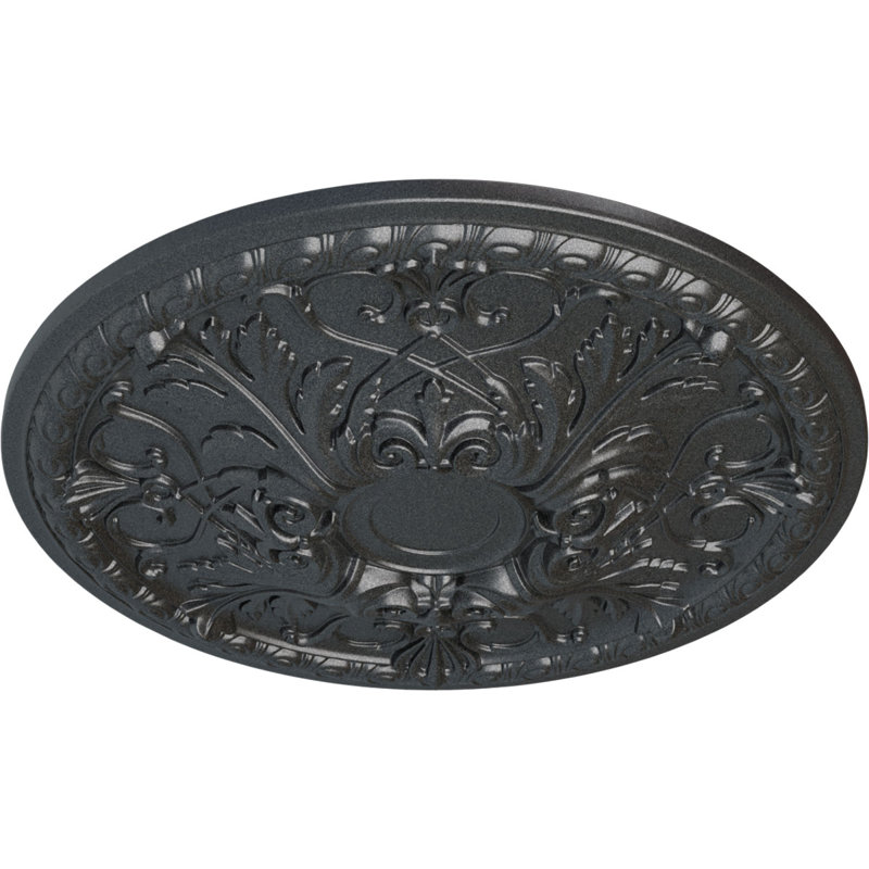 Médaillon de plafond Endurathane Tristan, DO 26 po x P 3 po (convient aux auvents jusqu'à 5 1/2 po), Étain