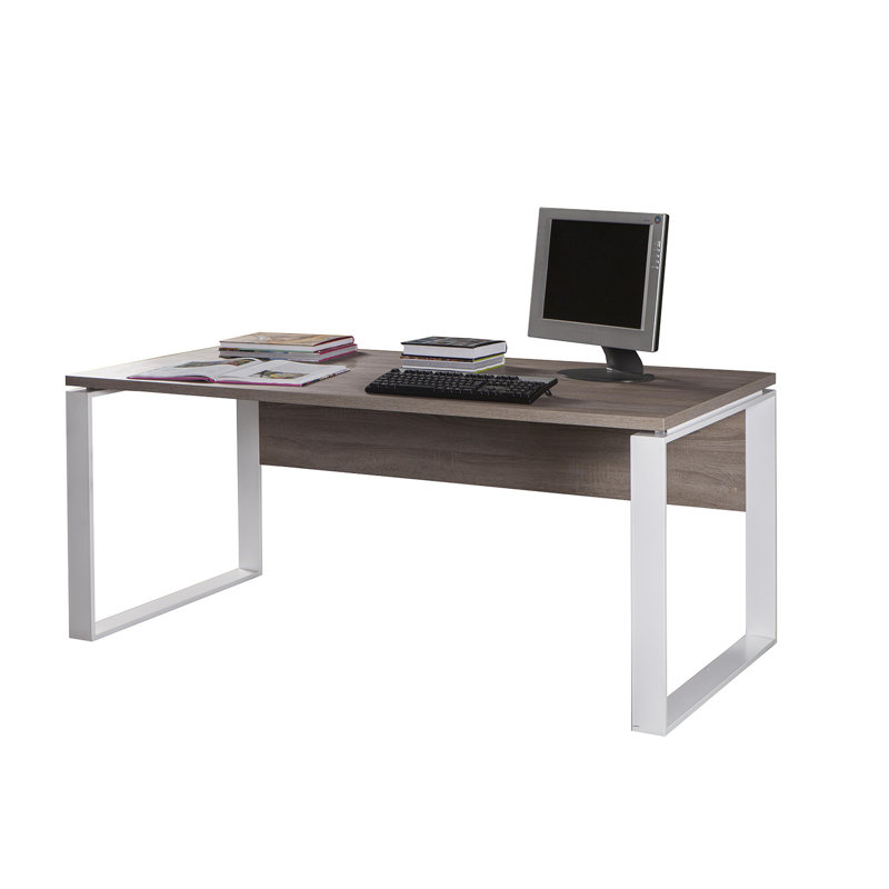 Disegno Writing Desk, Brown/White, 74.5cm H x 170cm W x 80cm D
