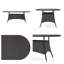 Ensemble repas 7 pièces Boho-Industrial avec table et chaises en rotin | Mobilier de patio 6 places pour terrasses couvertes, osier PE imperméable, assemblage rapide