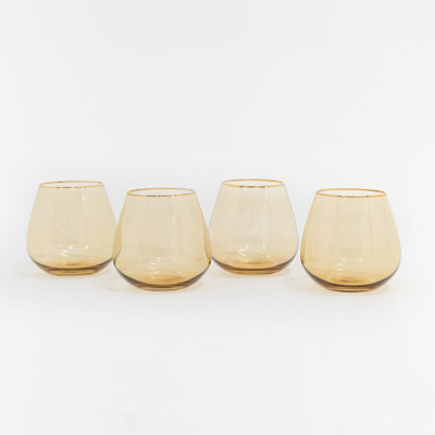 Siren 16oz. Stemless Wine Glass Set
